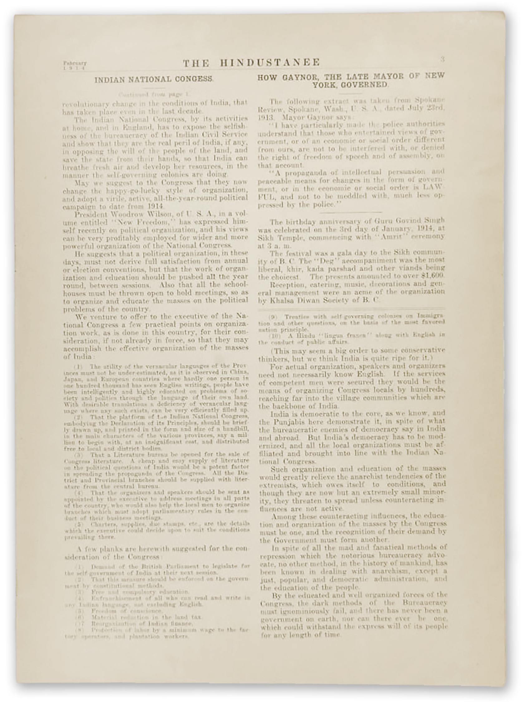 The Hindustanee newspaper, May 1914