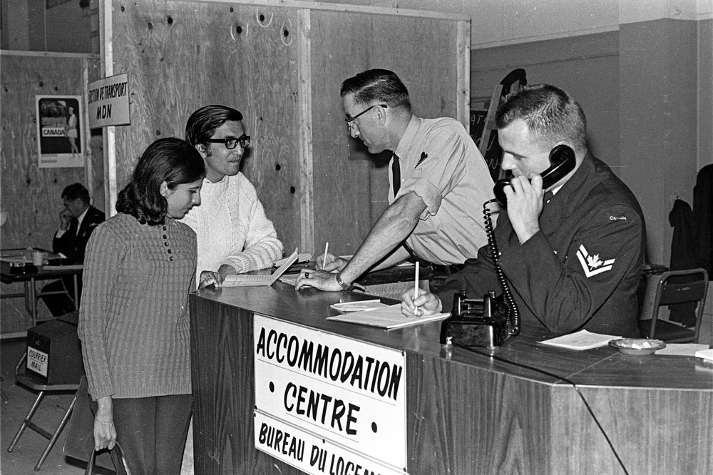 Asian refugees from Uganda at Canadian Forces Base